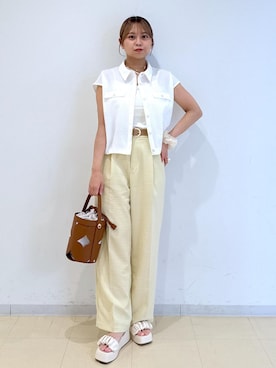 「アイテム（パンツ）」を使った、コウさん（レディース・153cm・20代）の夏コーディネート