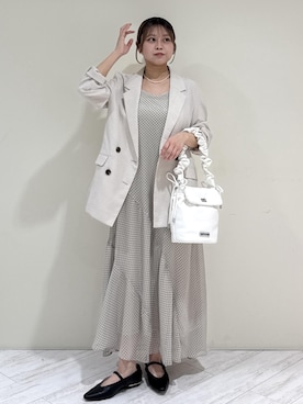 「VIS（ビス）のアイテム（アクセサリー）」を使った、コウさん（レディース・152cm）の春コーディネート