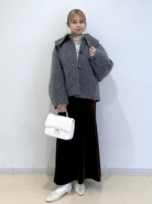 アウター総選挙1位】ビッグカラーモモンガシャギーショートコート