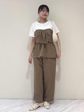 「VIS（ビス）のアイテム（パンツ）」を使った、コウさん（レディース・152cm）の夏コーディネート