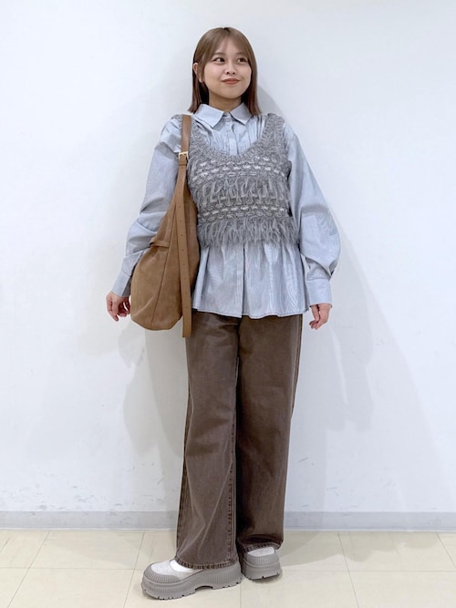 セール】フェザーツイードニットビスチェ/2WAY（ベスト）｜VIS（ビス