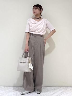 「VIS（ビス）のアイテム（パンツ）」を使った、コウさん（レディース・152cm）の夏コーディネート