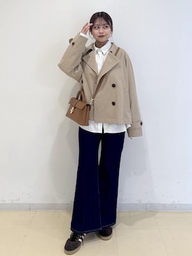 「VIS（ビス）のアイテム（パンツ）」を使った、コウさん（レディース・153cm）の春コーディネート