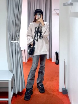 「SLOWACID（スローアシッド）のアイテム」を使った、ﾕｷﾉさん（レディース・158cm）の秋コーディネート