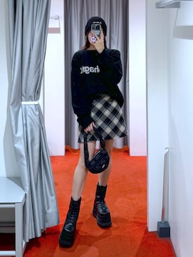 「アイテム（帽子）」を使った、ﾕｷﾉさん（レディース・158cm・20代）の秋コーディネート