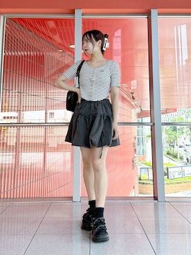 「MAGPIEROBIN（マグパイロビン）のアイテム」を使った、ﾕｷﾉさん（レディース・158cm）の夏コーディネート