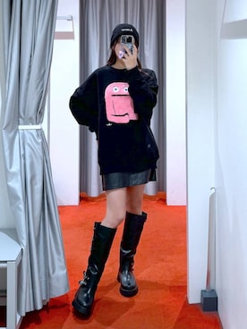 「アイテム（帽子）」を使った、ﾕｷﾉさん（レディース・158cm・20代）の秋コーディネート
