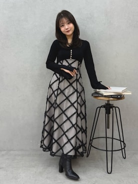 「RESEXXY（リゼクシー）のアイテム（ワンピース）」を使った、MAYUさん（レディース・150cm）の秋コーディネート