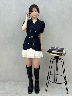 「アイテム（ブーツ）」を使った、MAYUさん（レディース・150cm）の夏コーディネート