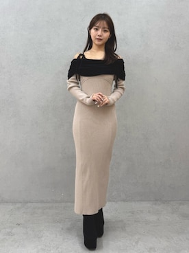 「RESEXXY（リゼクシー）のアイテム（ワンピース）」を使った、MAYUさん（レディース・150cm）の秋コーディネート