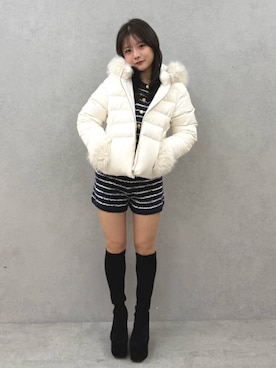 「アイテム（ダウンジャケット/コート）」を使った、MAYUさん（レディース・150cm）の秋コーディネート