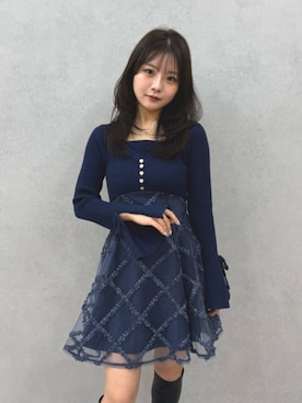 「RESEXXY（リゼクシー）のアイテム（ワンピース）」を使った、MAYUさん（レディース・150cm）の秋コーディネート