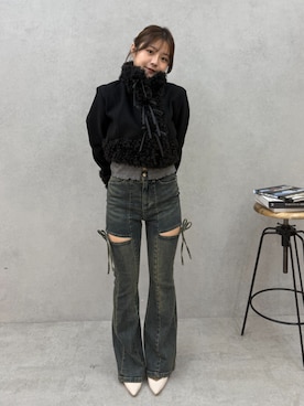 「アイテム（ブルゾン）」を使った、MAYUさん（レディース・150cm）の秋コーディネート