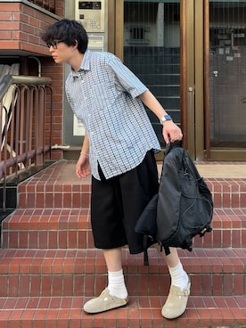 「アイテム（サンダル）」を使った、keita_earthさん（メンズ・176cm）の夏コーディネート