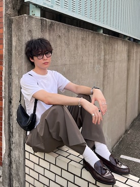 「アイテム（ハンドバッグ）」を使った、keita_earthさん（メンズ・176cm）の秋コーディネート