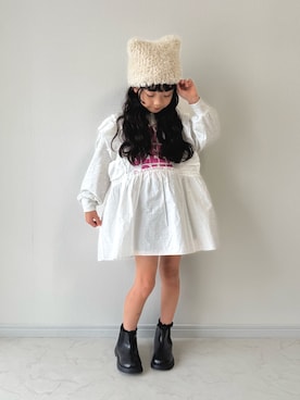 「アイテム（ワンピース/ドレス）」を使った、おひなさん（キッズ・124cm）の秋コーディネート