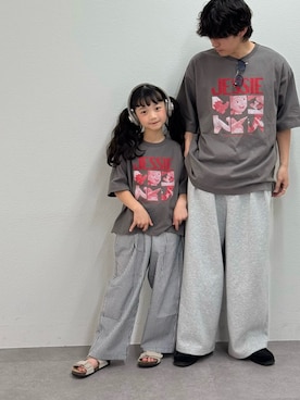 「Disney（ディズニー）のアイテム（Tシャツ/カットソー）」を使った、おひなさん（キッズ・130cm）の夏コーディネート