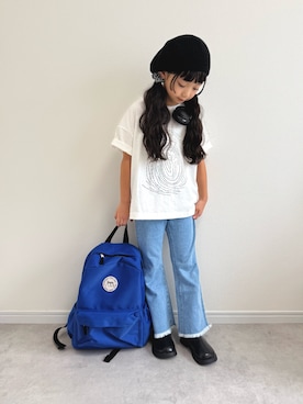 「アイテム（バックパック/リュック）」を使った、おひなさん（キッズ・124cm）の秋コーディネート