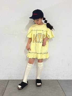 「アイテム（キャップ）」を使った、おひなさん（キッズ・130cm）の春コーディネート