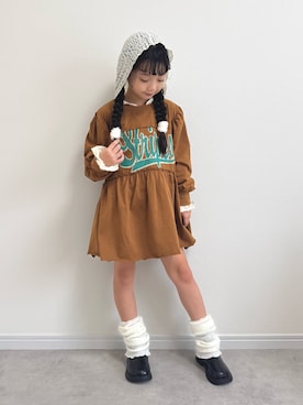 「アイテム（ワンピース）」を使った、おひなさん（キッズ・124cm）の秋コーディネート