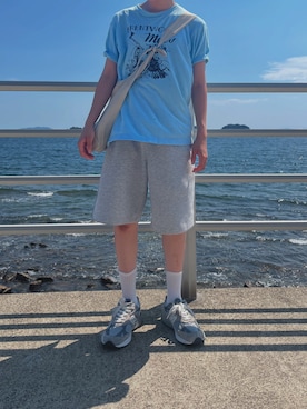 「アイテム（スウェットパンツ）」を使った、もこりんさん（レディース・163cm）の夏コーディネート