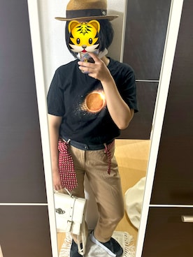 「Design Tshirts Store graniph（デザイン　ティーシャツ　ストア　グラニフ）のアイテム」を使った、Kurutukiさん（レディース・157cm）の夏コーディネート
