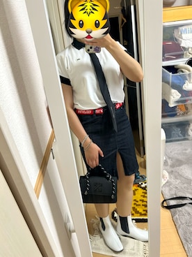 「LACOSTE（ラコステ）のアイテム（ポロシャツ）」を使った、Kurutukiさん（レディース・158cm）の夏コーディネート