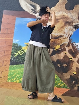 「アイテム（トップス）」を使った、すくもだけんたさん（メンズ・173cm）の夏コーディネート