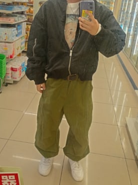 「アイテム（ナイロンジャケット）」を使った、keop598さん（メンズ・168cm）の秋コーディネート