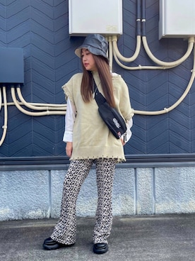 「RAKUGAKI（ラクガキ）のアイテム」を使った、あり子さん（レディース・148cm）の秋コーディネート