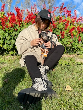 「RAKUGAKI（ラクガキ）のアイテム」を使った、あり子さん（レディース・148cm）の秋コーディネート