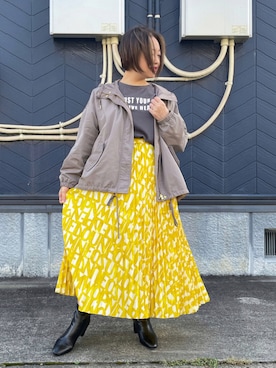 「DRESKIP（ドレスキップ）のアイテム（ブーツ）」を使った、あり子さん（レディース・148cm）の秋コーディネート