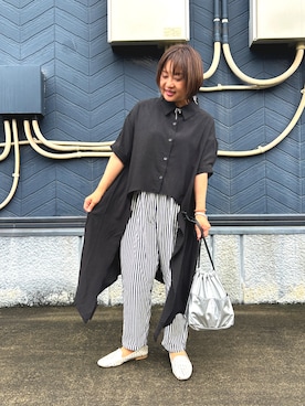 「アイテム（ピアス（両耳用））」を使った、あり子さん（レディース・148cm）の秋コーディネート