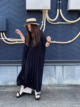 「Teva（テバ）のTeva / プラットフォーム ユニバーサル（サンダル）」を使った、あり子さん（レディース・148cm）の夏コーディネート