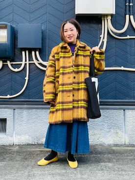 「Johnbull（ジョンブル）のアイテム（その他アウター）」を使った、あり子さん（レディース・148cm）の冬コーディネート