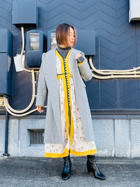 「Diosfront（ディオスフロント）のアイテム（ワンピース/ドレス）」を使った、あり子さん（レディース・148cm）の冬コーディネート