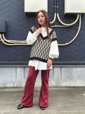 「DRESKIP（ドレスキップ）のアイテム（ブーツ）」を使った、あり子さん（レディース・148cm）の秋コーディネート