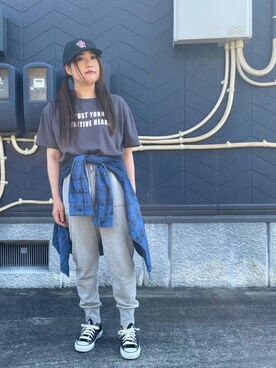 「RAKUGAKI（ラクガキ）のアイテム」を使った、あり子さん（レディース・148cm）の秋コーディネート