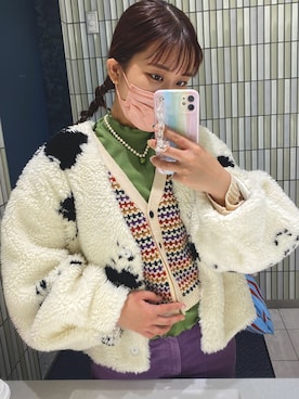 「w closet（ダブルクローゼット）のアイテム（その他アウター）」を使った、kitano manamiさん（レディース・158cm）の秋コーディネート