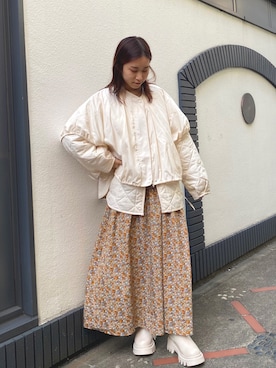 「冬アウター着回しチャレンジ」｜kitano manamiさん（レディース・158cm）の秋コーディネート