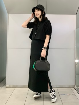 「ニコアンド」｜「アイテム（ワンピース）」を使った、ハラミさん（レディース・167cm）の夏コーディネート