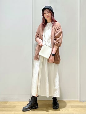 「LAKOLE（ラコレ）のアイテム（シャツワンピース）」を使った、ハラミさん（レディース・167cm）の夏コーディネート