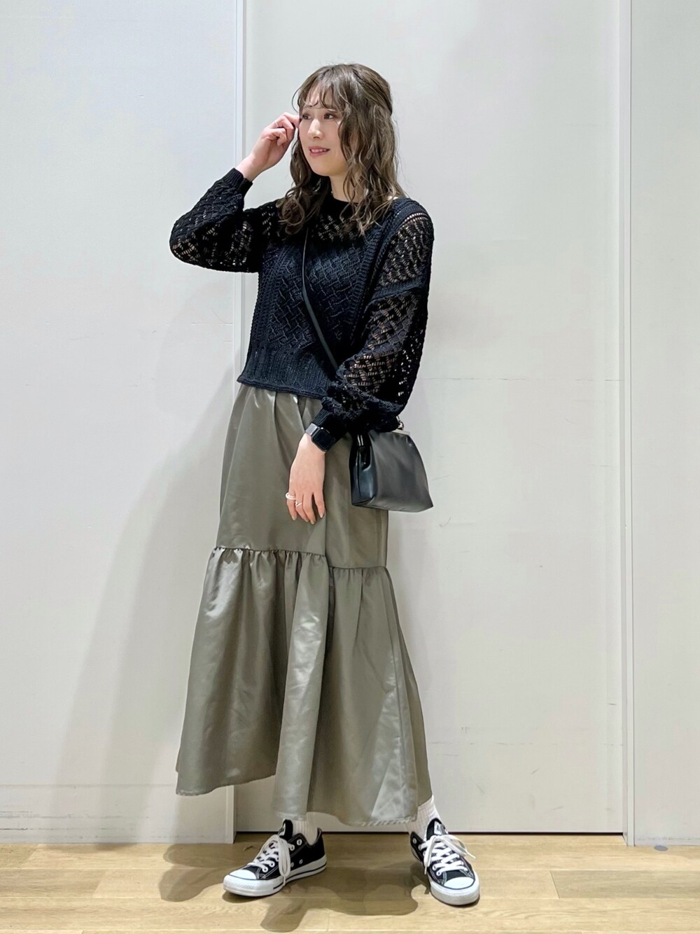 カテドラルスカート(サンプル品) シェルプリントタックスカート｜Maglie le cassetto（マーリエ ル