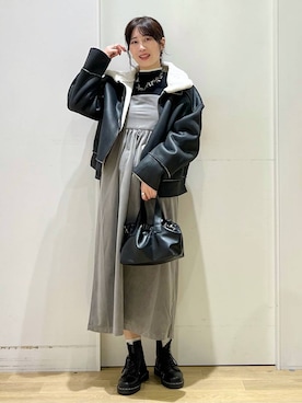 「Anui（アニュイ）のアイテム（アクセサリー）」を使った、ハラミさん（レディース・167cm）の秋コーディネート