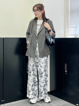 「niko and...（ニコアンド）のアイテム（リング）」を使った、ハラミさん（レディース・167cm）の春コーディネート