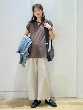 「アイテム（リング、ホワイト系）」を使った、ハラミさん（レディース・167cm）の夏コーディネート