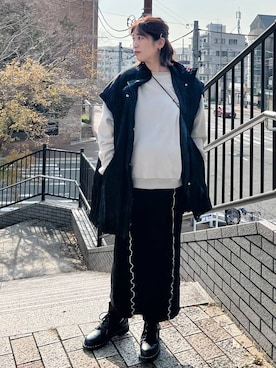 「アイテム（マタニティウェア/グッズ）」を使った、ハラミさん（レディース・167cm）の冬コーディネート