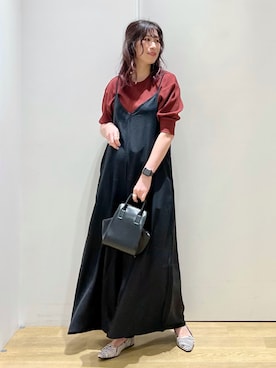 「LAKOLE（ラコレ）のアイテム（サロペット/オーバーオール）」を使った、ハラミさん（レディース・167cm）の夏コーディネート
