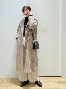 「マイベストコーデ2022」｜「アイテム（チェスターコート）」を使った、ハラミさん（レディース・167cm）の冬コーディネート