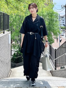 「アイテム（リング、ホワイト系）」を使った、ハラミさん（レディース・167cm）の夏コーディネート